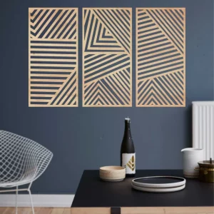 Abstract Geometric Wooden Wall Art